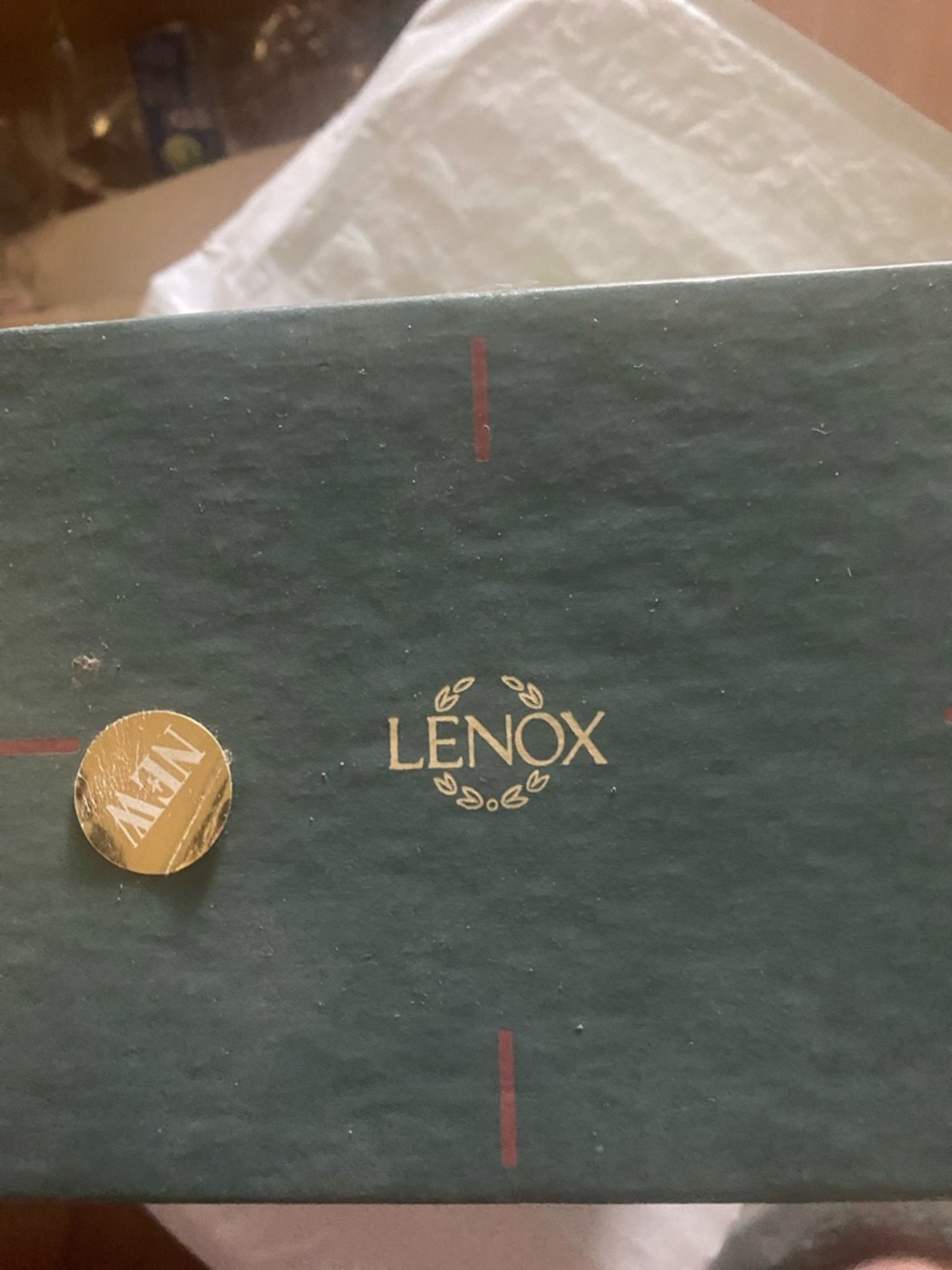Lenox Green Gift Box with Gold Logo